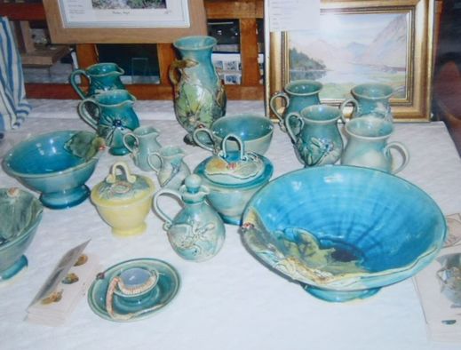 pottery at santon bridge village hall exhibition